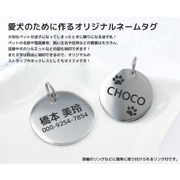 正規品新品未使用品 中 大型犬 迷子札 2サイズ ペット オイルスリック 犬 わんちゃん リング2個付 サークル型 Idタグ サージカルステンレス 名入れ お名前 電話番号刻印 飼い主 Discoversvg Com