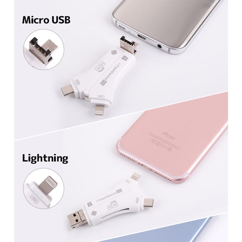 SDカードリーダー SD TF microSD 多機能 コンパクト 128GB usb2