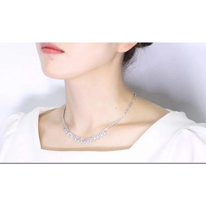 ブライダル ネックレス rose rosa レディース ラインストーン メール便 
