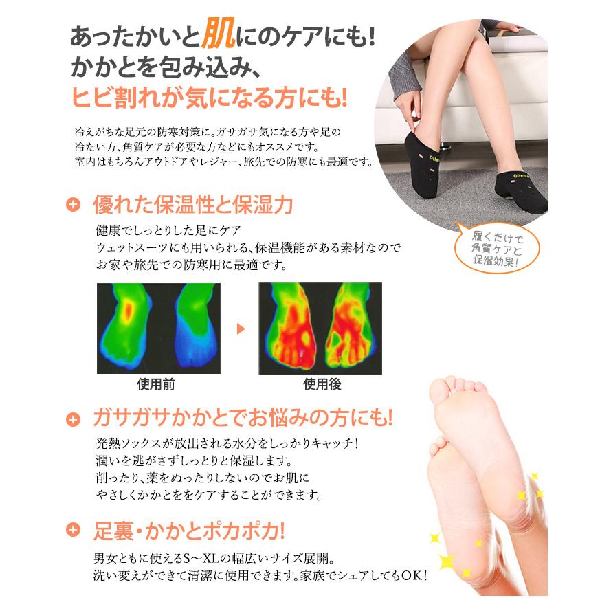 発熱ソックス 5足セット 冷えとり 発熱靴下 あったか靴下 メール便送料無料 保温 保湿効果 角質ケア かかとサポーター 健康グッズ 寒さ対策 冷え性予防 Sd Olleha Foot Cover 5set Queens Land 通販 Yahoo ショッピング