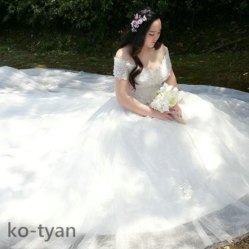 驚きの価格が実現 大きいサイズ 結婚式 花嫁 ロングトレーン ウェディングドレス 高級ウエディングドレス格安 激安お花嫁ドレス結婚式 二次会 パーディ Dprd Jatimprov Go Id