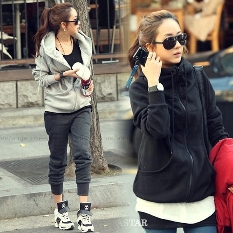 人気ブランドの パーカー レディース 裏起毛 ジップ スウェットパーカー アウター トップス 黒 グレー Democracia Tv