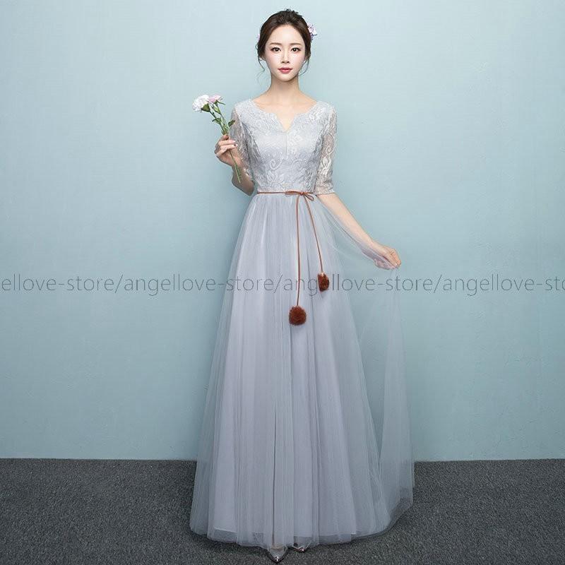 新作 ブライズメイドドレス 花嫁 ウエディングドレス ワンピース ロング丈 マキシ丈 レース レディース パーティー 二次会 結婚式 発表会 演奏会 おしゃれ エンパイアライン カラー タイプe Www Prosercofam Com