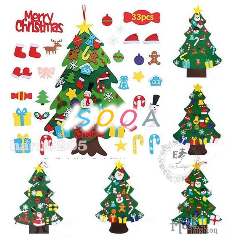 クリスマス飾り フェルト クリスマスツリー Diy クリスマス用 オーナメント 子供 Diy 95cm 布製フェルト 装飾 おもちゃ 壁掛け タペストリー キッズ プレゼント Irise36 Sooaショップ 通販 Yahoo ショッピング