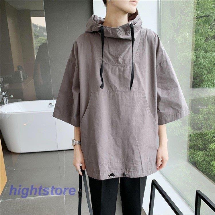 パーカー メンズ 半袖パーカー プルオーバー トップス 夏 夏服 無地 メンズファッション おしゃれ 薄手 父の日 売り切り御免