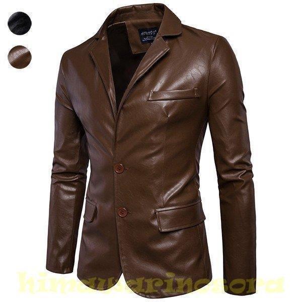 レザージャケット メンズ アウター 春秋冬 長袖 革ジャン Puジャケット ライダースジャケット テーラード 立ち襟 無地 ショート丈 大きいサイズ おしゃれ 防寒 Century21sgr Com