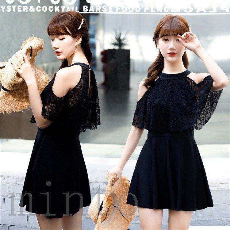 パーティを彩るご馳走や ママ水着 スイムウェア 可愛い 40代 韓国風 水着 バンドゥ ショートパンツサロペット水着 ワンピース型 レース 水着 体型カバー 水着レディース ショート ワンピース型 レース 水着 体型カバー 水着レディース 水着 Basementsny Com