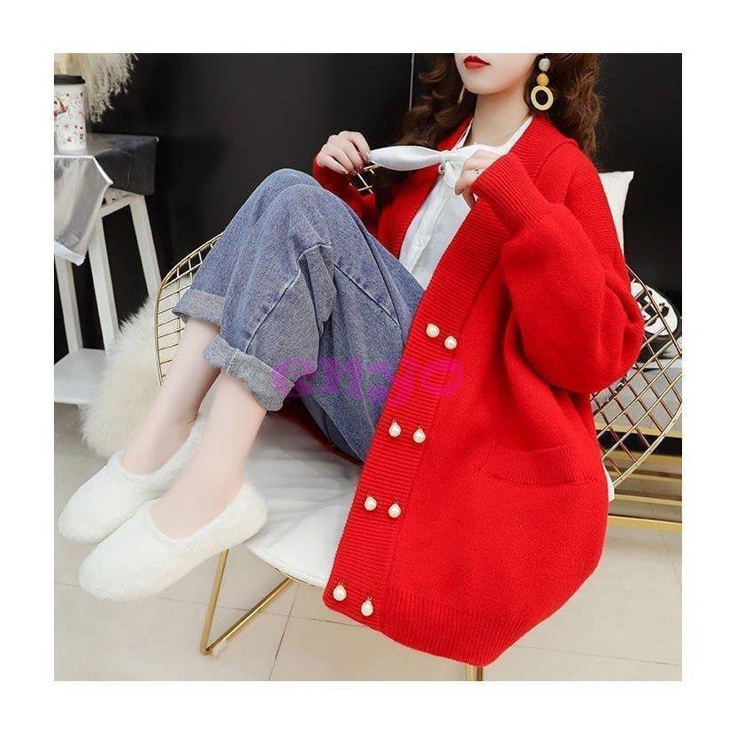 ニットセーター カーディガン トップス ショートセーター レディース ショート丈 長袖 無地 シンプル Vネック 個性的 ポケット 着痩せ きれいめ ゆったり 秋冬 予約販売品