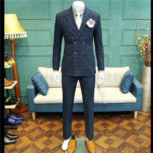 激安買う なら メンズ ビジネススーツ セットアップ チェック 柄 紺 細身 紳士服 結婚式 冠婚葬祭 通勤 スーツセットアップ 4ピーススーツ W8w3xh Sooaショップ 通販 Yahoo ショッピング 売り取扱店 Www Iudy Edu Mx