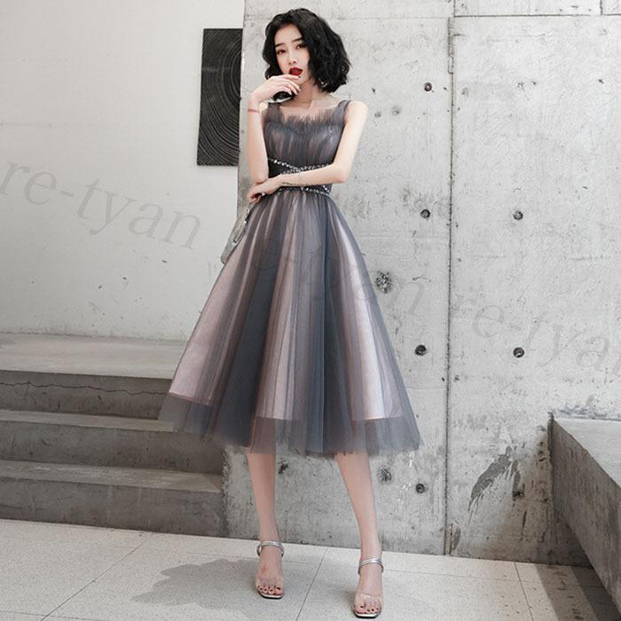 パーティードレス レディース 結婚式 ワンピース 膝下丈 袖なし 発表会卒業式食事会二次会披露宴 成人式 ウェディング フォーマルドレス おしゃれ 大人aライン Portwest Safetywala In