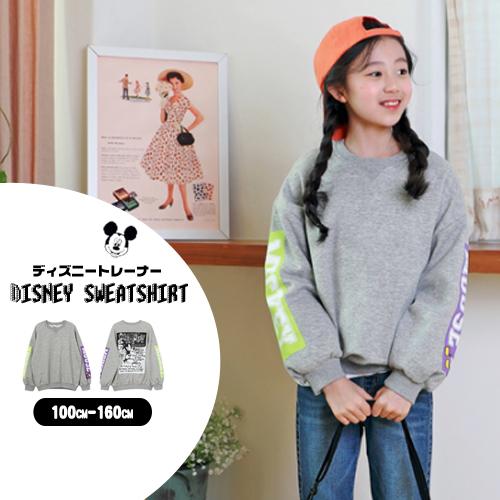 韓国子供服 子供服 春 新作 トップ トレーナー 長袖 スウェット ディズニー ミッキーマウス プルオーバー 男の子 女の子 男児 女児 キッズ ジュニア ペアルック J5010 韓国子供服soon 5th 通販 Yahoo ショッピング
