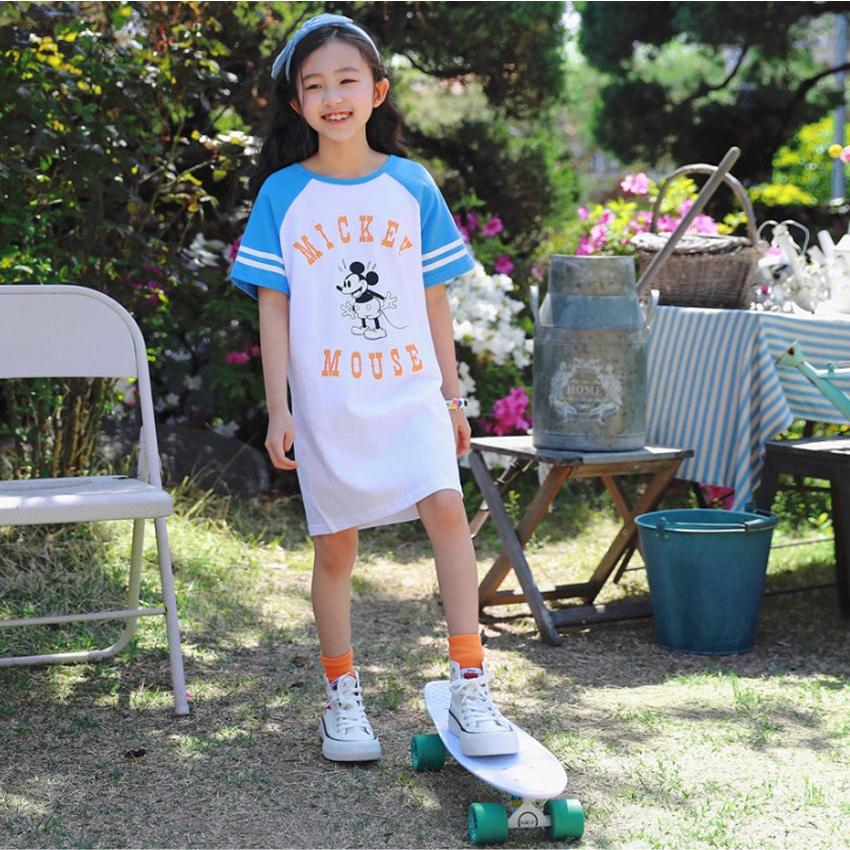 韓国子供服 子ども こども 服 ふく Soon 半袖 ワンピース イラスト プリンティング ミッキーマウス コットン 女児 キッズ ジュニア 100cm 150cm Jk4446 Soon5th 韓国 子供服 キッズ 通販 Yahoo ショッピング