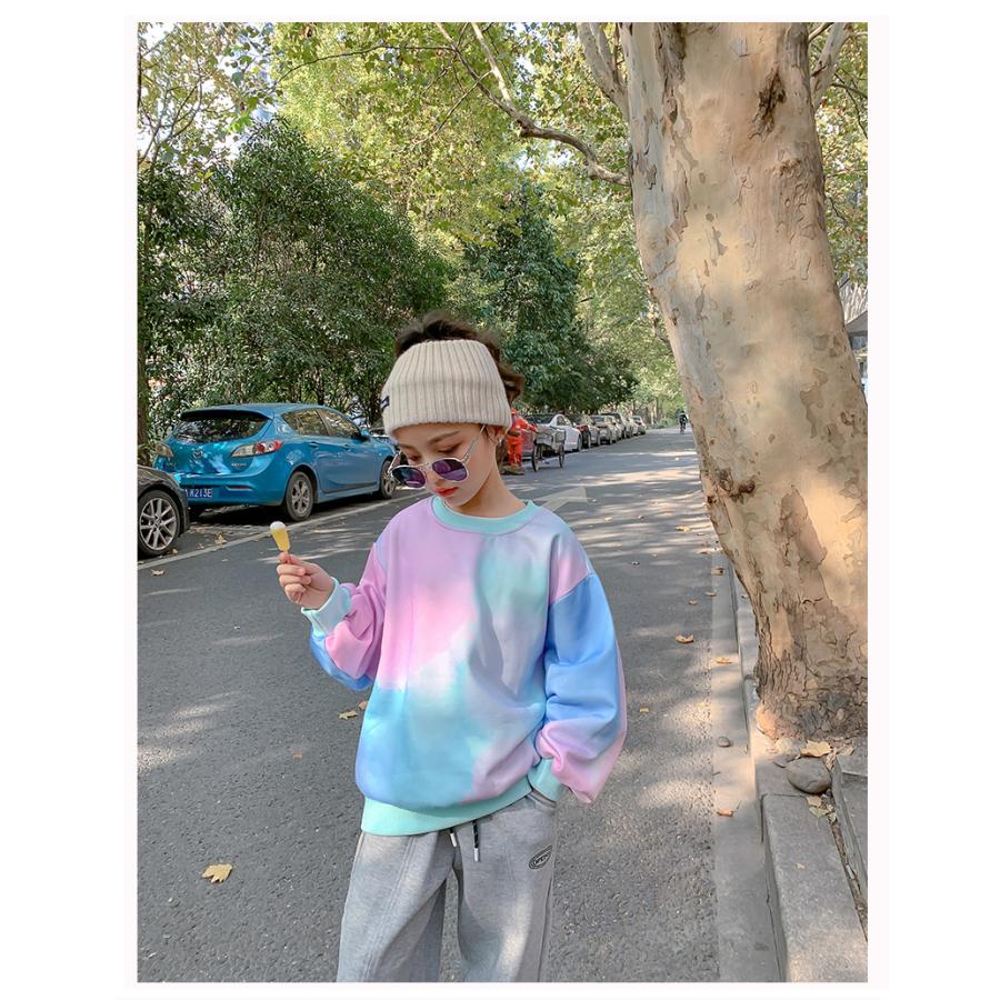 韓国子供服 トレーナー スウェット 長袖 トップス パステルカラー 派手 手書き風 イラスト 韓国 子供服 子ども服 春 新作 女子 男子 ダンス衣装 キッズ Ma22mc12 韓国子供服soon 5th 通販 Yahoo ショッピング