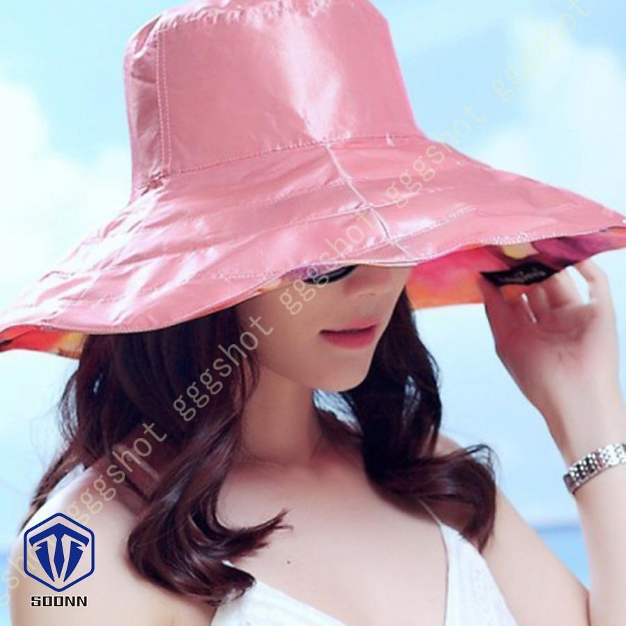 サンバイザー レディース UVカット 帽子 絞り染め ハット つば広 おしゃれ コーティング加工 ワイヤー付き 日よけ帽子 紫外線対策 バイザー 可愛い｜soonn｜16