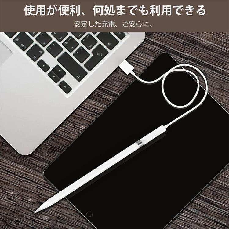 Apple Pencil 充電アダプター アップル ペンシル USBケーブル用変換アダプタ ApplePencil充電 コネクター変換器 (白い 1個セット)｜soonn｜06