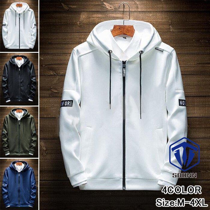 パーカー メンズ ジップアップパーカー 長袖 秋物 春服 メンズパーカー フード付き 冬 ジャケット フルジップ パーカ 薄手 22 新作 大きいサイズ Er Mantops1 Soonn 通販 Yahoo ショッピング
