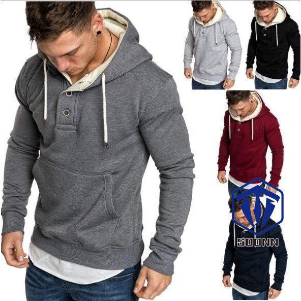 パーカー メンズ スウェット プルオーバーパーカー 春物 秋物 トップス トレーナー フード付き ルームウェア シンプル カジュアル 運動服 Er Mantops195 Soonn 通販 Yahoo ショッピング