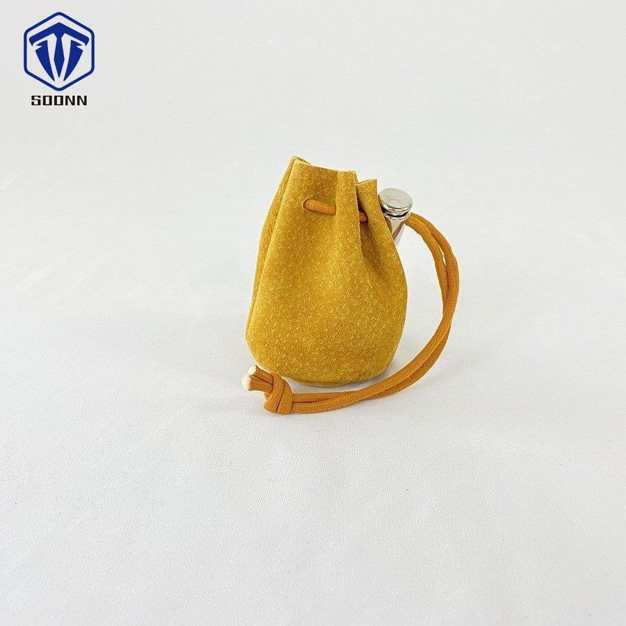 ミニポーチ ピッグスエード 巾着袋 小物収納 アクセサリーポーチ 小物  