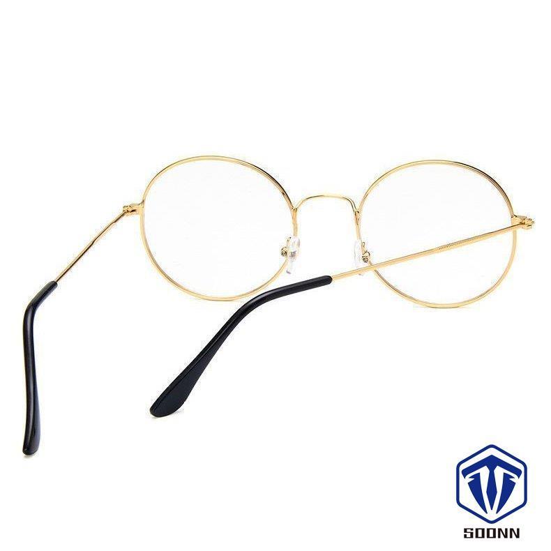 E418 眼鏡フレーム 丸メガネ レンズ無し めがね 18K レトロ