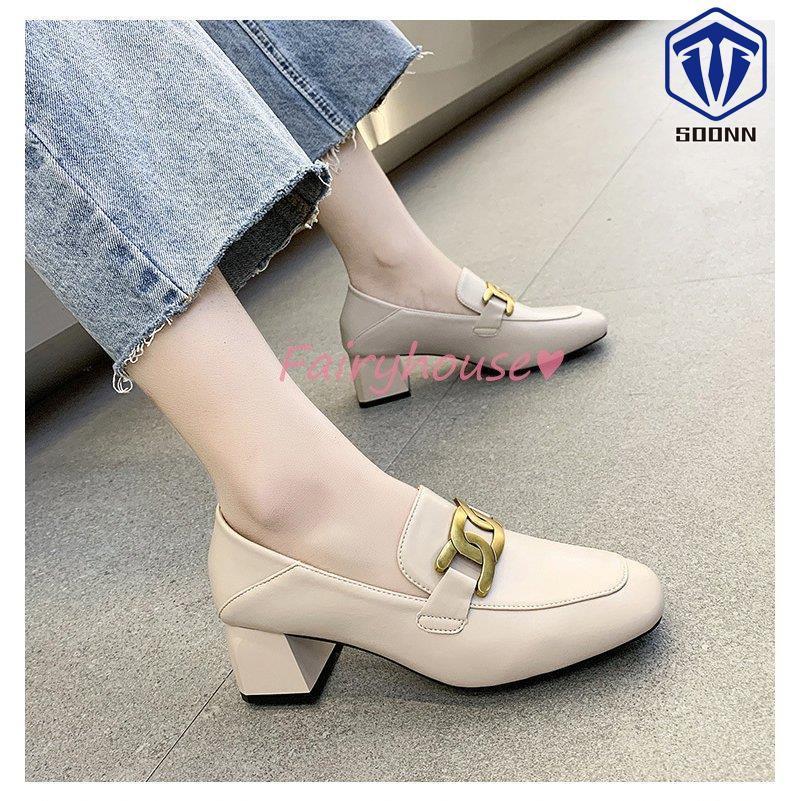 パンプス 春靴 レディース レザーシューズ ローファー オックスフォードシューズ パンプス 太めヒール 黒 歩きやすい 革靴 通勤通学 カジュアルフォーマル 誠実