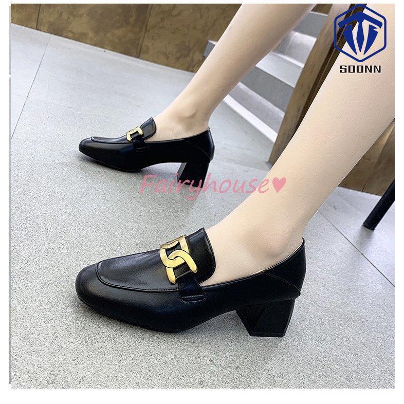 パンプス 春靴 レディース レザーシューズ ローファー オックスフォードシューズ パンプス 太めヒール 黒 歩きやすい 革靴 通勤通学 カジュアルフォーマル 誠実