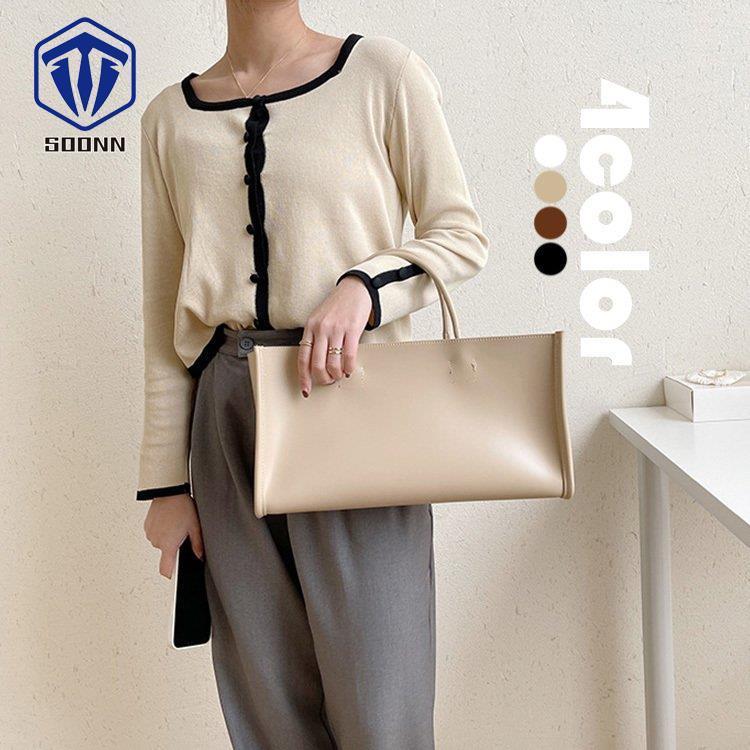 ハンドバッグ トートバッグ 手提げバッグ レディース バッグ 30代 40代 50代 大きいサイズ オシャレ 鞄 通勤 ファッション カジュアル きれいめ 上品 4色 Q517 Ebagso190 Soonn 通販 Yahoo ショッピング