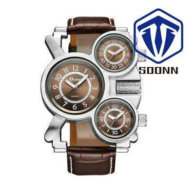 3色あり 腕時計 メンズ 男 蓄光 １０m防水 高級感 おしゃれ 大 ファッション時計 ラッピング無料 代 30代 40代 50代 60代 父 退職祝い ブラウン Q526 Kzrwac264 Soonn 通販 Yahoo ショッピング