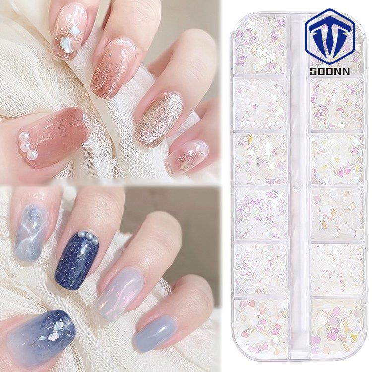 ネイル ネイルシール パーツ デコパーツ セルフネイル 春ネイル ネイルアート デコ ホログラム 星 花 ハート 蝶々 ホワイト お出かけファッション Q529 Fgernail251 Soonn 通販 Yahoo ショッピング