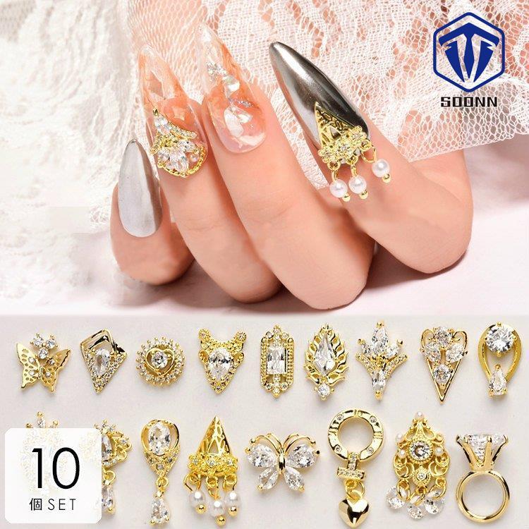 ネイルジュエリー ネイルパーツ ビジュー デコパーツ セット 福袋 パール ビジュー クリア 花 星 ハート スター エンブレム ワンポイント Q529 Fgernail56 Soonn 通販 Yahoo ショッピング