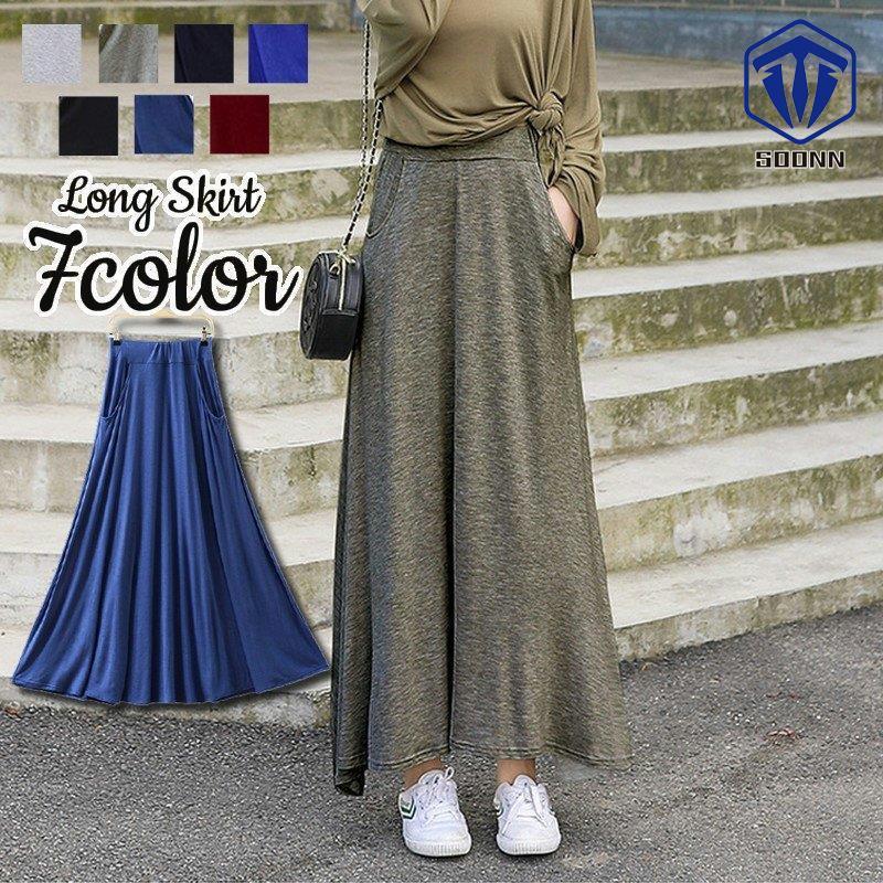 ロングスカート マキシスカート フレア レディース 婦人服 ボトムス ウェストゴム ポケット とろみ 無地 単色 シンプル おしゃれ かわいい エレガ Q621 Wokz145 Soonn 通販 Yahoo ショッピング