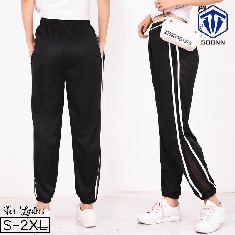 ロングパンツ ジャージ 長ズボン レディース 女性 婦人服 ボトムス スウェット 大きいサイズ ゆったり ラフ スポーツウェア ルームウェア ライン Q621 Wokz243 Soonn 通販 Yahoo ショッピング