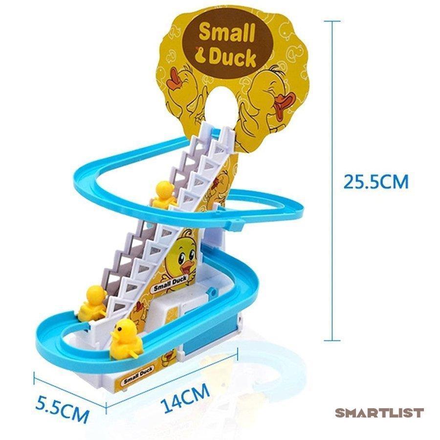 電気アヒル登山おもちゃ ダック登る階段おもちゃ 無限ループ 鉄道車両のおもちゃ 知育 子供用ローラーコースターのおもちゃセット 点滅するLEDライト付き｜soonn｜05