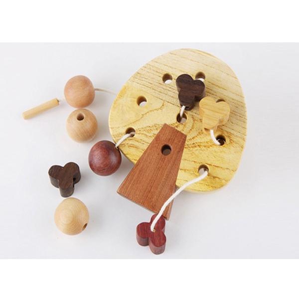 Soopsori（スプソリ） 知育玩具 紐通し 木のおもちゃ ビーズ ひも通し