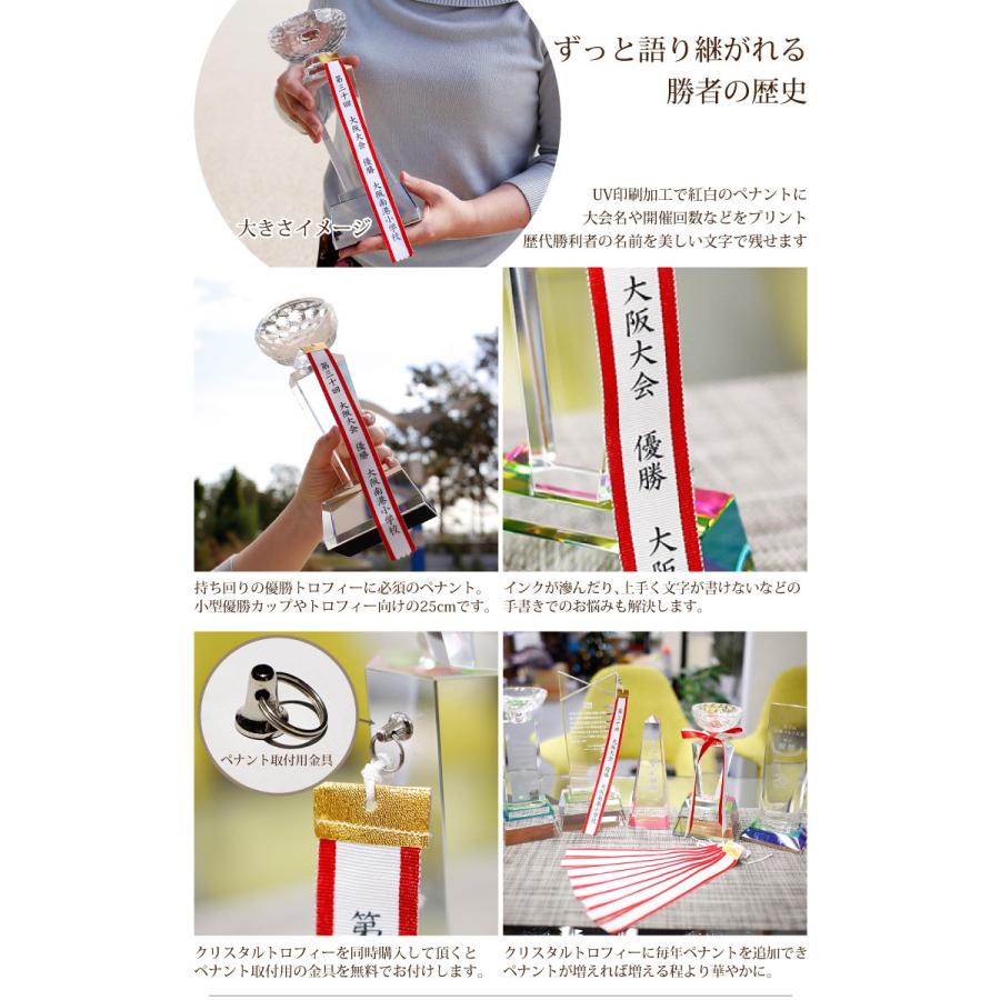 名入れペナント 3本 pnt-ss-3 優勝トロフィー 優勝カップ クリスタル トロフィー 印刷 プリント 表彰 記念品 プレゼント ギフト|sophia-crystal|02