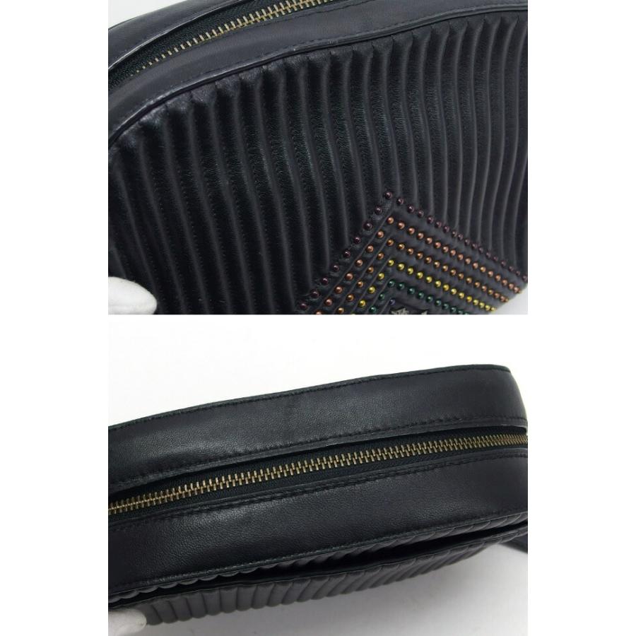 コーチ スタッズ キルティング 2WAY チェーンショルダーバッグ 黒