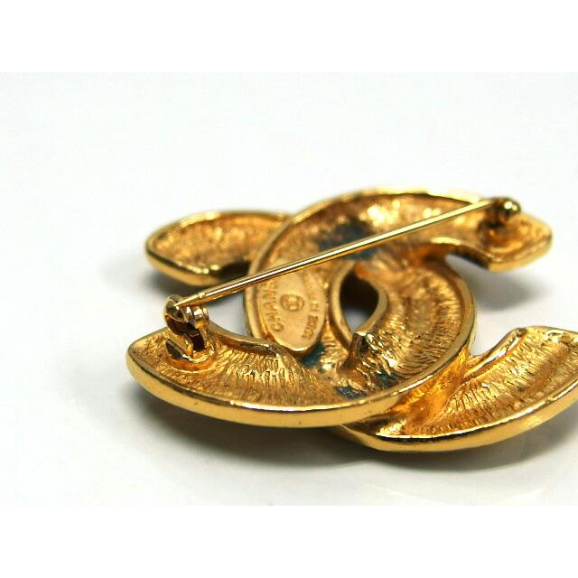 シャネル ココマーク マトラッセ ブローチ ヴィンテージゴールド