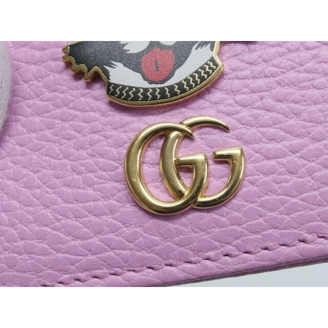 グッチ GUCCI 二つ折り財布 GGマーモント ボスコ ピンク 保管箱 【公式