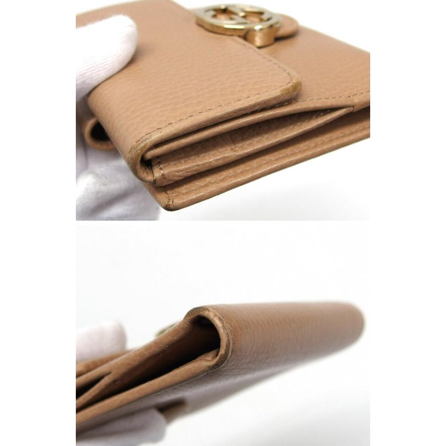 グッチ インターロッキングG Wホック 二つ折り コンパクト財布