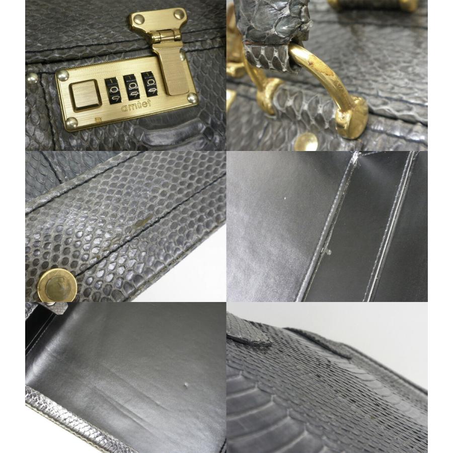 トランク アタッシュケース レザー ヘビ革トランク グレー系 アタッシュケース[20130522][4] : ソフィア