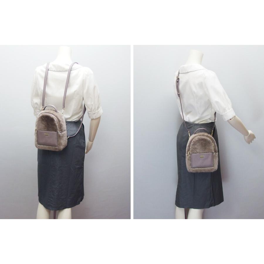 ケイトスペード ムートン ミニバックパック グレージュ[20181108][2