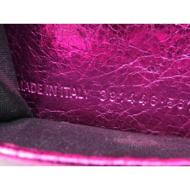 BALENCIAGA ペーパーミニウォレット　メタリックピンク バレンシアガ ペーパーミニ コンパクト財布 メタリックピンク