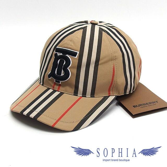 バーバリー アイコンストライプ ベースボールキャップ Lサイズ  