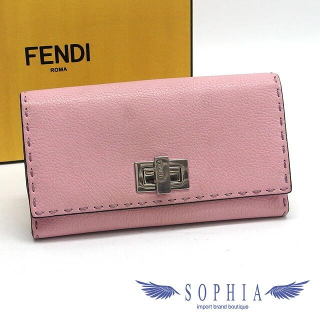 フェンディ FENDI 長財布 セレリア ピーカブー 8M0308 ピンク フェンディ FENDI 長財布 セレリア ピーカブー 8M0308 ピンク