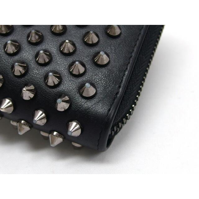 クリスチャンルブタン パネトーネ スパイクウォレット 黒[訳あり