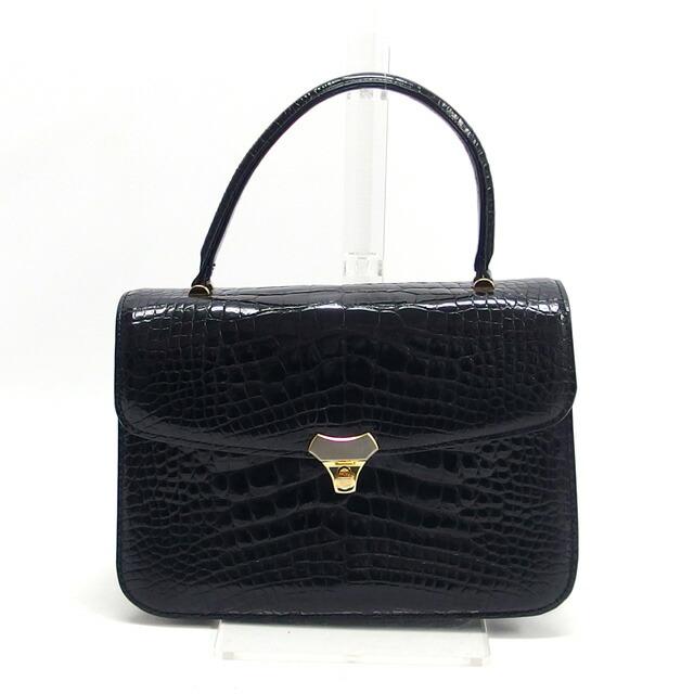 Takechi タケチ 武知 クロコダイル ハンドバッグ 黒 トップハンドル  