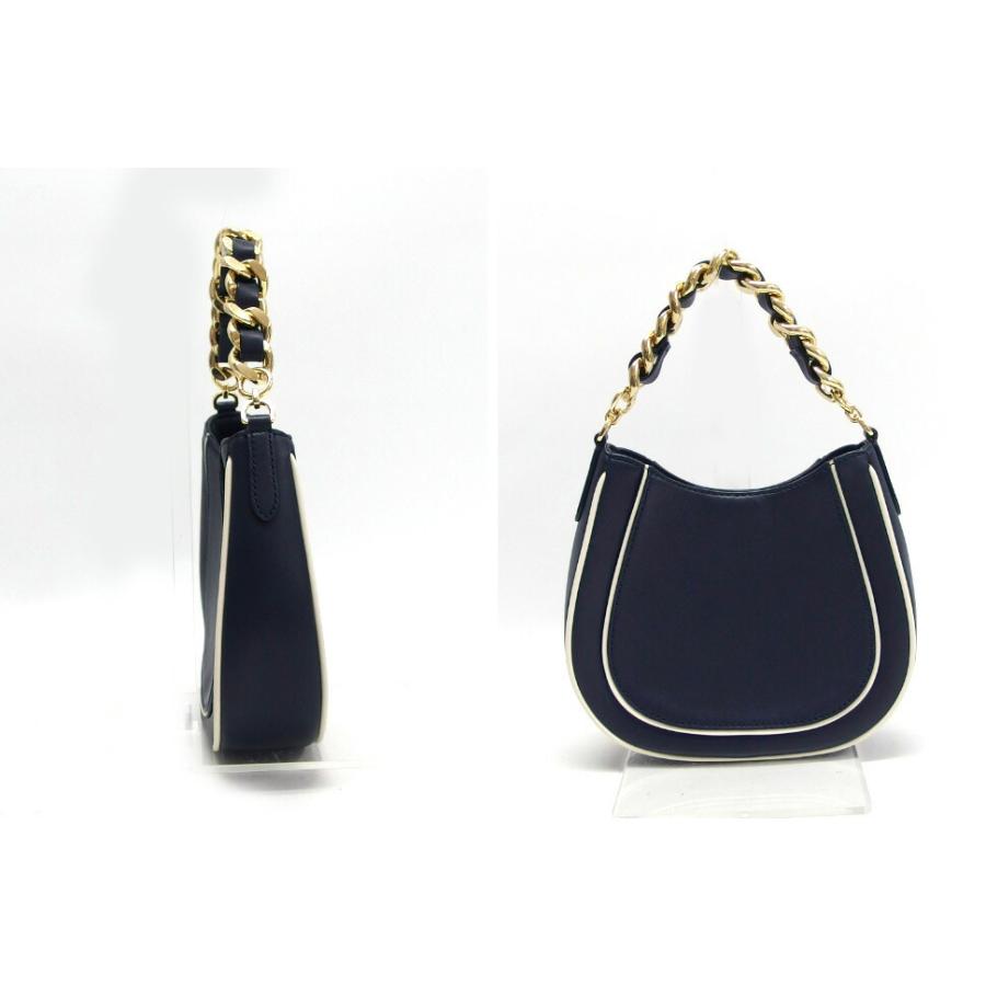 ☆超美品☆LAUREN RALPH LAUREN チェーンハンドバッグ ネイビー ローレンラルフローレン チェーンハンドバッグ ダークネイビー
