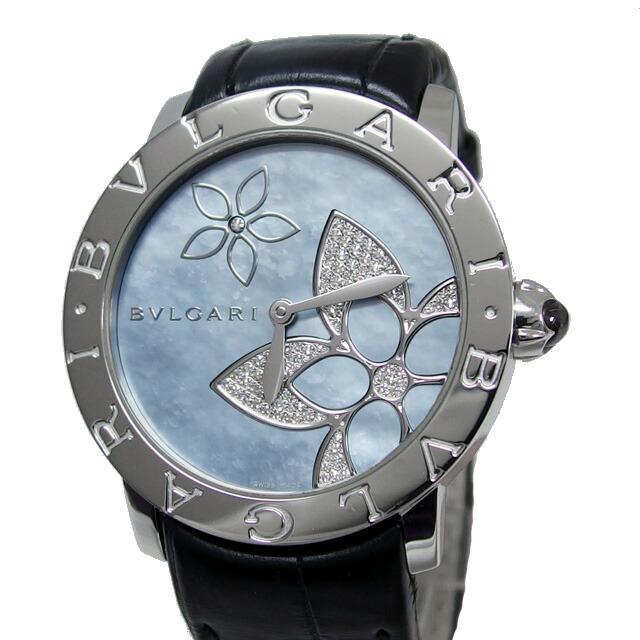 ブルガリブルガリ ボーイズウォッチ ダイヤ フラワーモチーフ ブルー