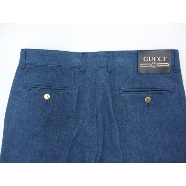 グッチ ワイドデニムパンツ インディゴ 32インチ 623982[20220603 