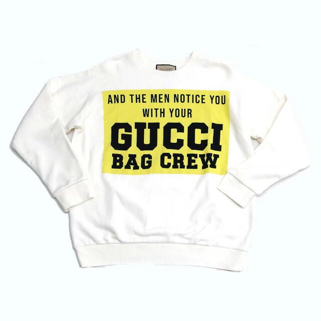グッチ 100周年記念 プリント スウェット トレーナー 白 Mサイズ