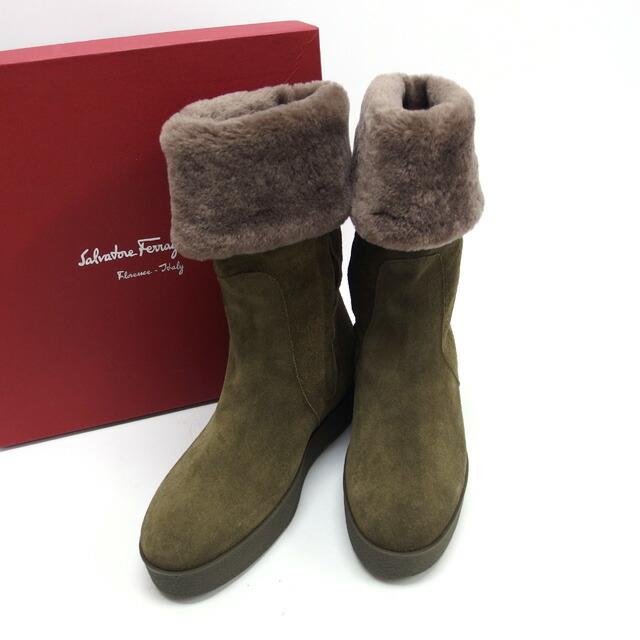 Salvatore Ferragamo FALCON ムートン 厚底 ブーツ